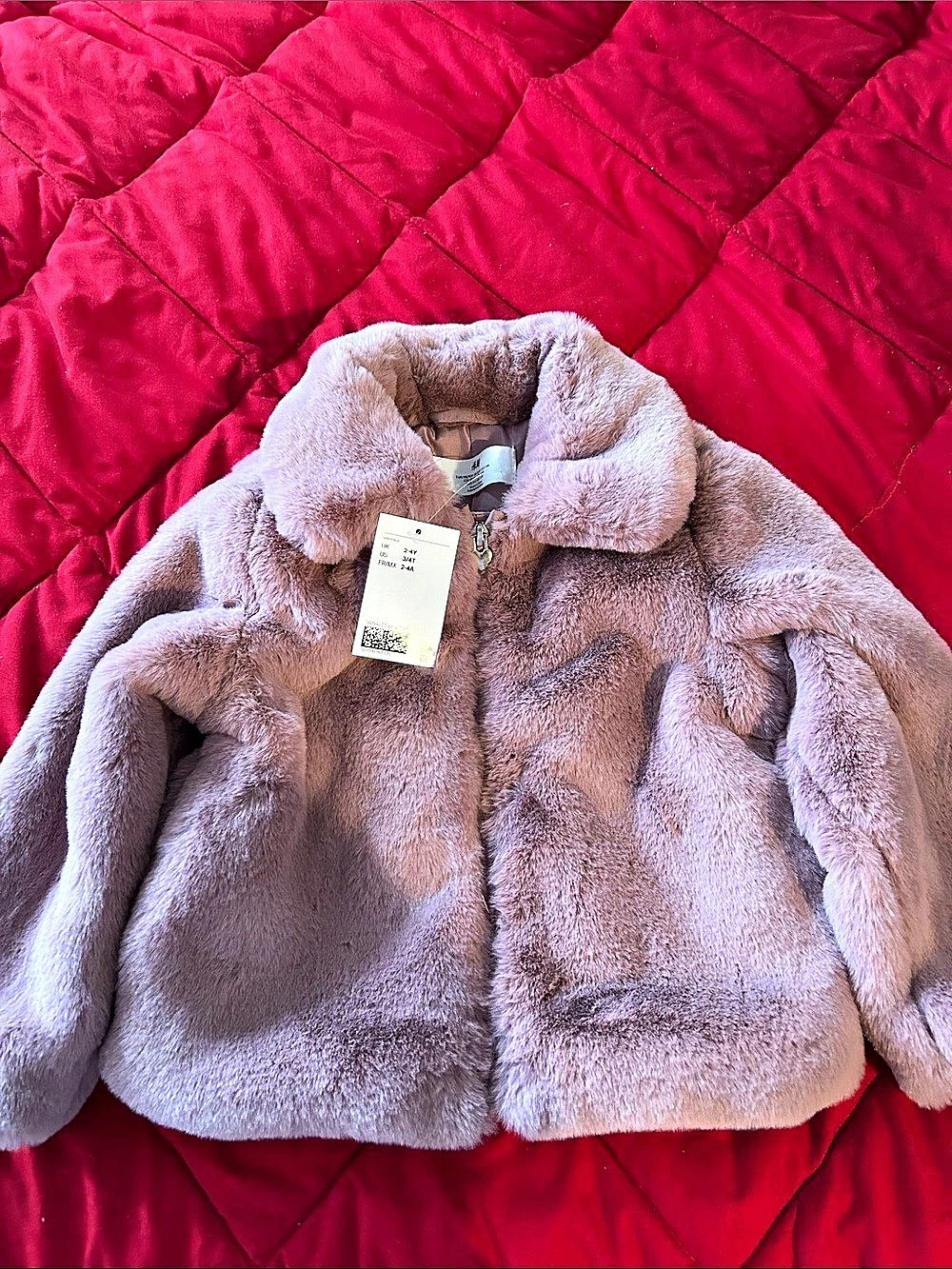 H&M Fluffy Jacket Teddy Jacket Pink Size Small